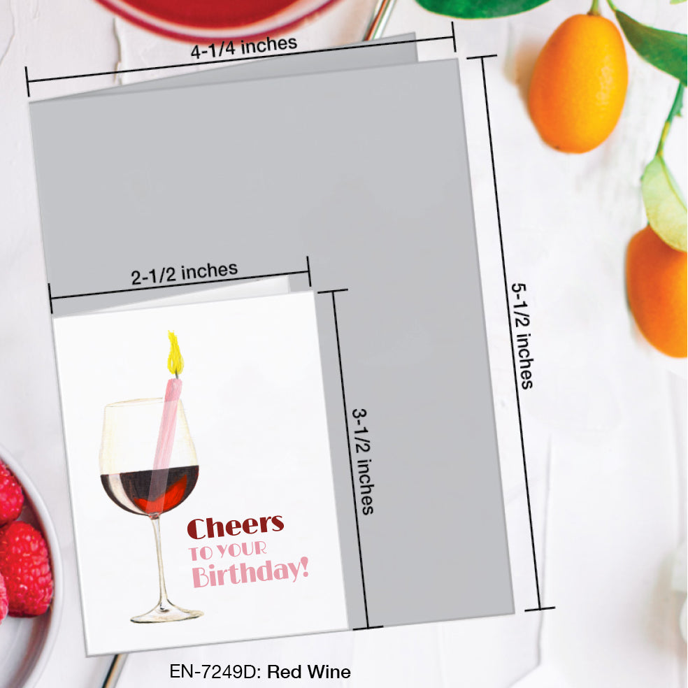 Red Wine, Greeting Card (#7249D)