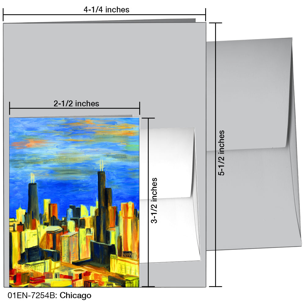 Chicago, Greeting Card (7254B), Enclosure, printedcanvas.com