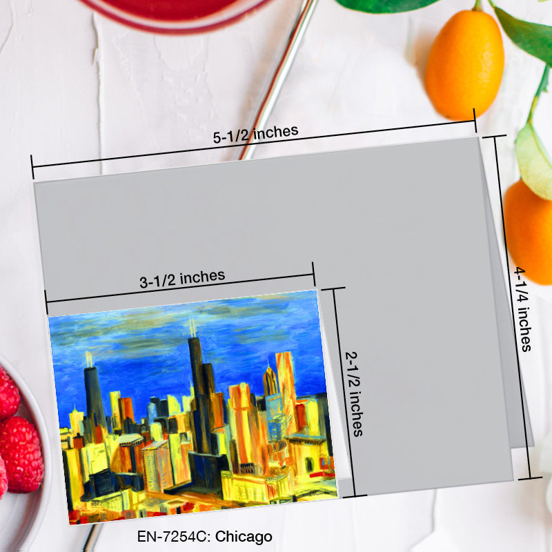 Chicago, Greeting Card (7254C), Enclosure Card, www.printedcanvas.com