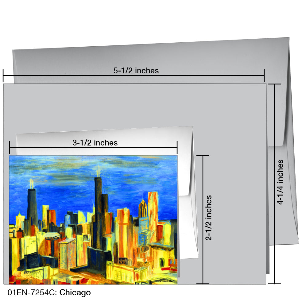 Chicago, Greeting Card (7254C), Enclosure, www.printedcanvas.com