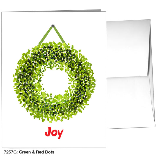 Green & Red Dots, Greeting Card (7257G)