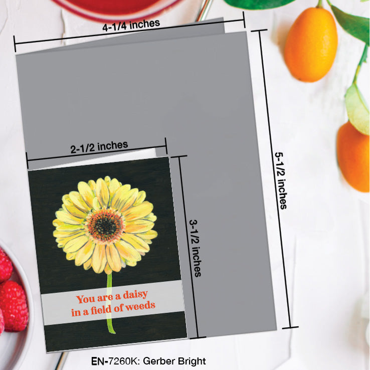 Gerber Bright, Greeting Card (7260K), Enclosure, www.printedcanvas.com