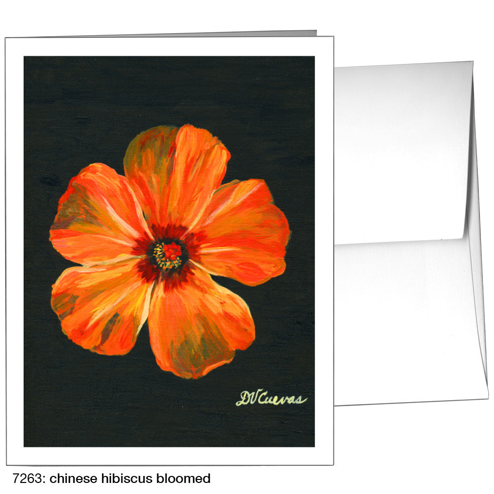 Chinese Hibiscus Bloomed, Greeting Card (7263), A2, printedcanvas.com