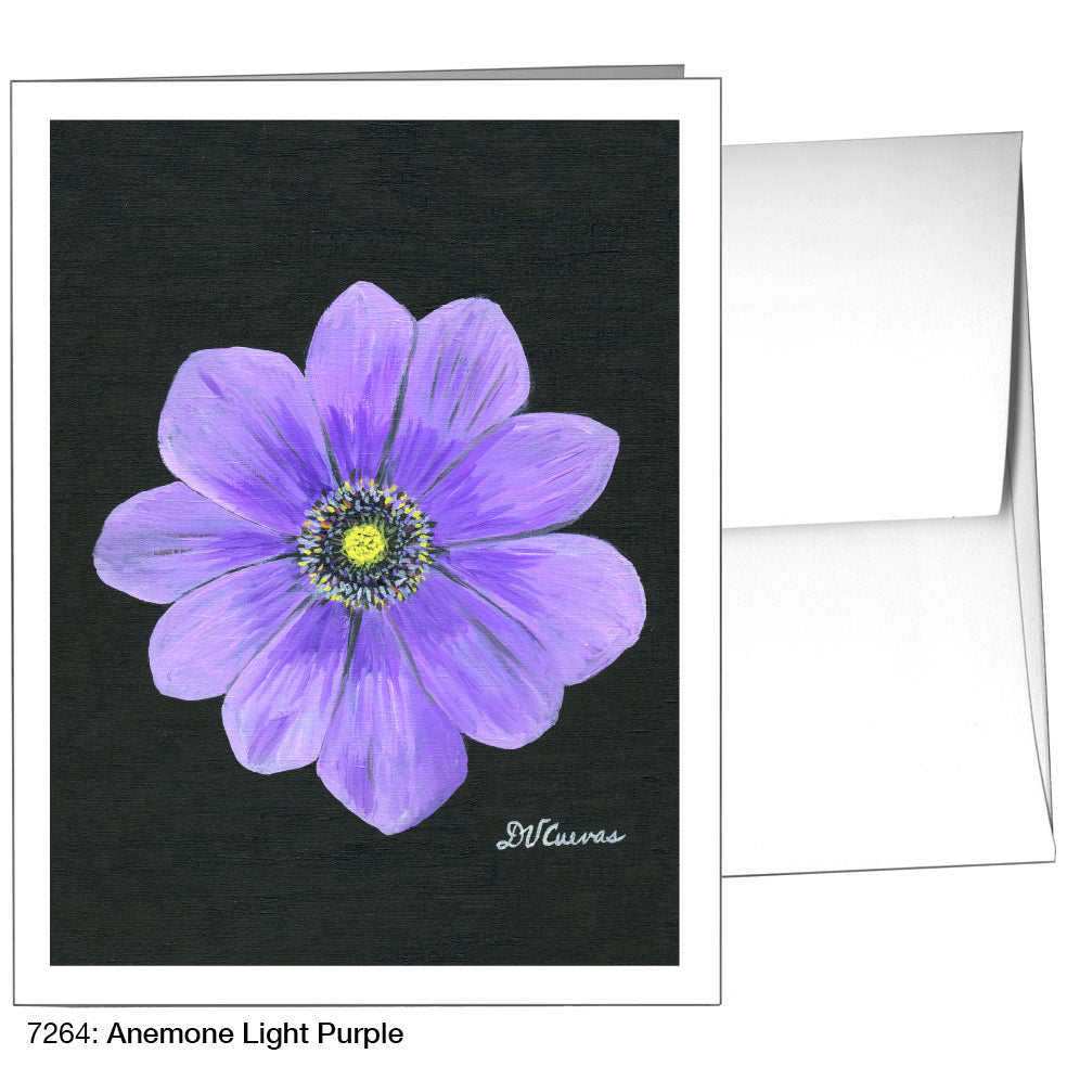 Anemone Light Purple, Greeting Card (7264A), A2, printedcanvas.com
