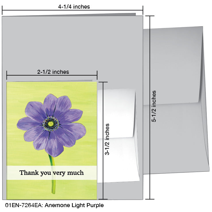 Anemone Light Purple, Greeting Card (7264EA)