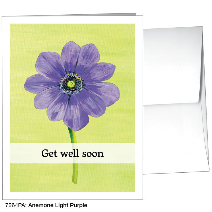 Anemone Light Purple, Greeting Card (7264PA), A2, printedcanvas.com