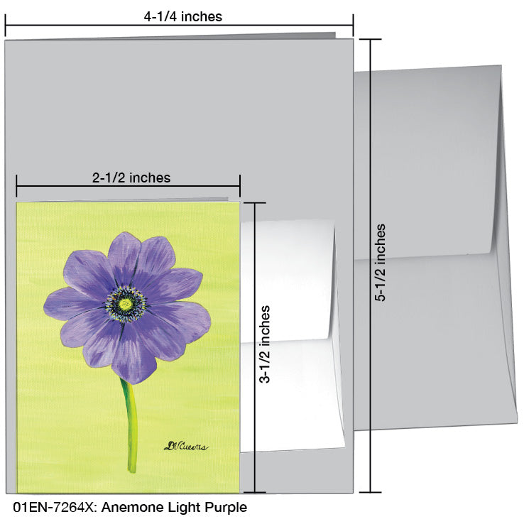 Anemone Light Purple, Greeting Card (7264X)