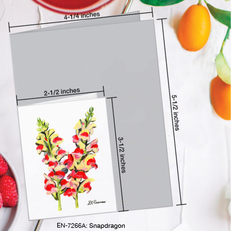 Snapdragon, Greeting Card (7266A), Enclosure Card, www.printedcanvas.com