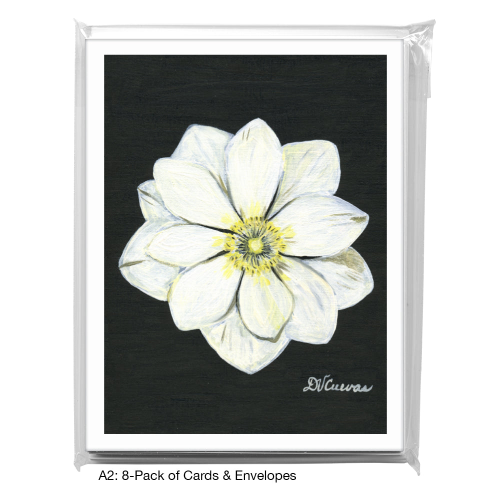 Anemone White, Greeting Card (7267), A2 8-Pack, printedcanvas.com