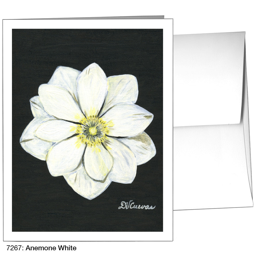 Anemone White, Greeting Card (7267), A2, printedcanvas.com