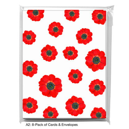 Anemone Red Close-Up, Greeting Card (7269N)