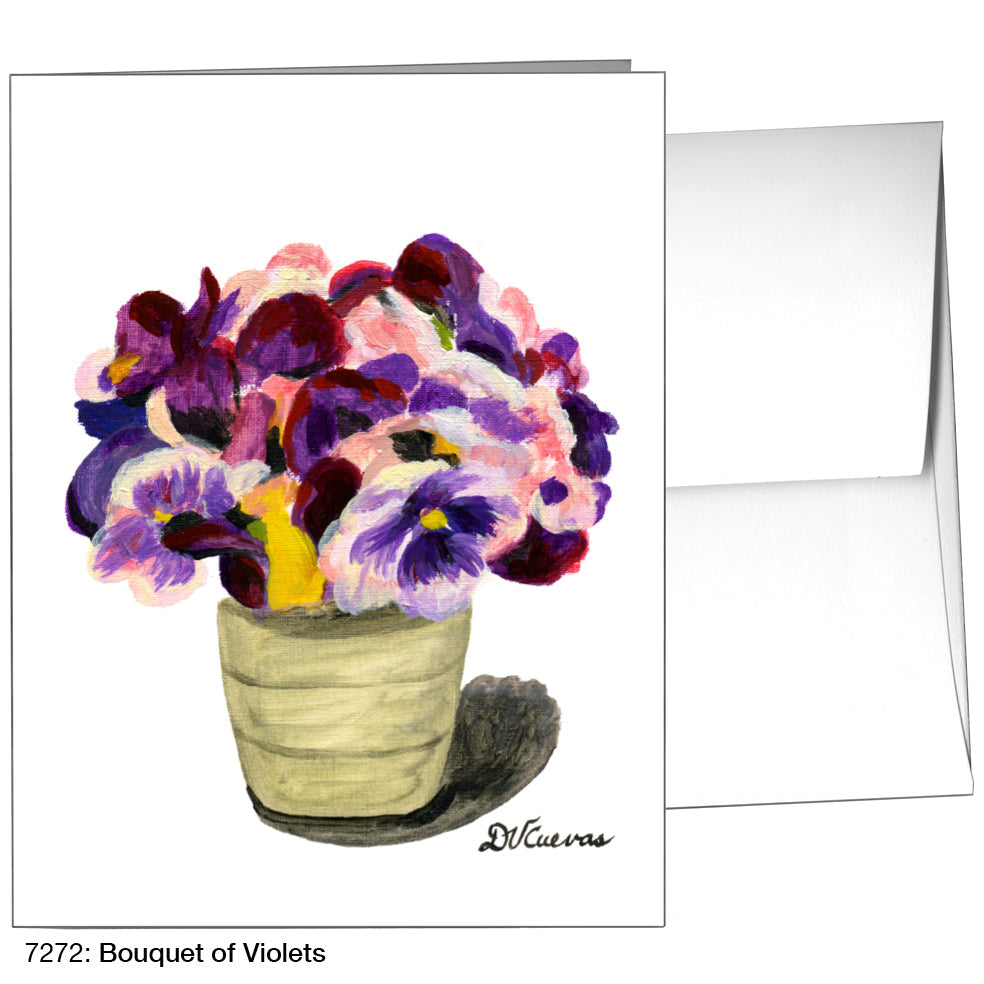 Bouquet of Violets, Greeting Card (7272), A2, printedcanvas.com
