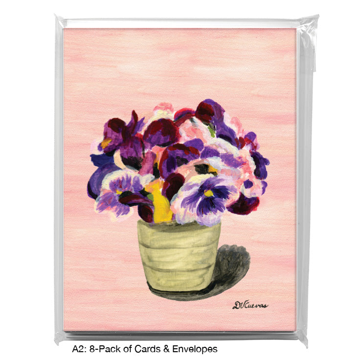 Bouquet of Violets, Greeting Card (7272E), A2 Card 8-Pack, www.printedcanvas.com