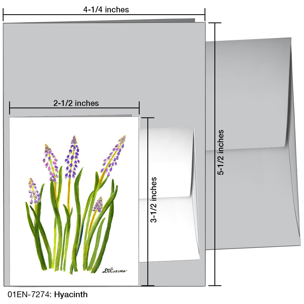 Hyacinth, Greeting Card (7274A), Enclosure, www.printedcanvas.com