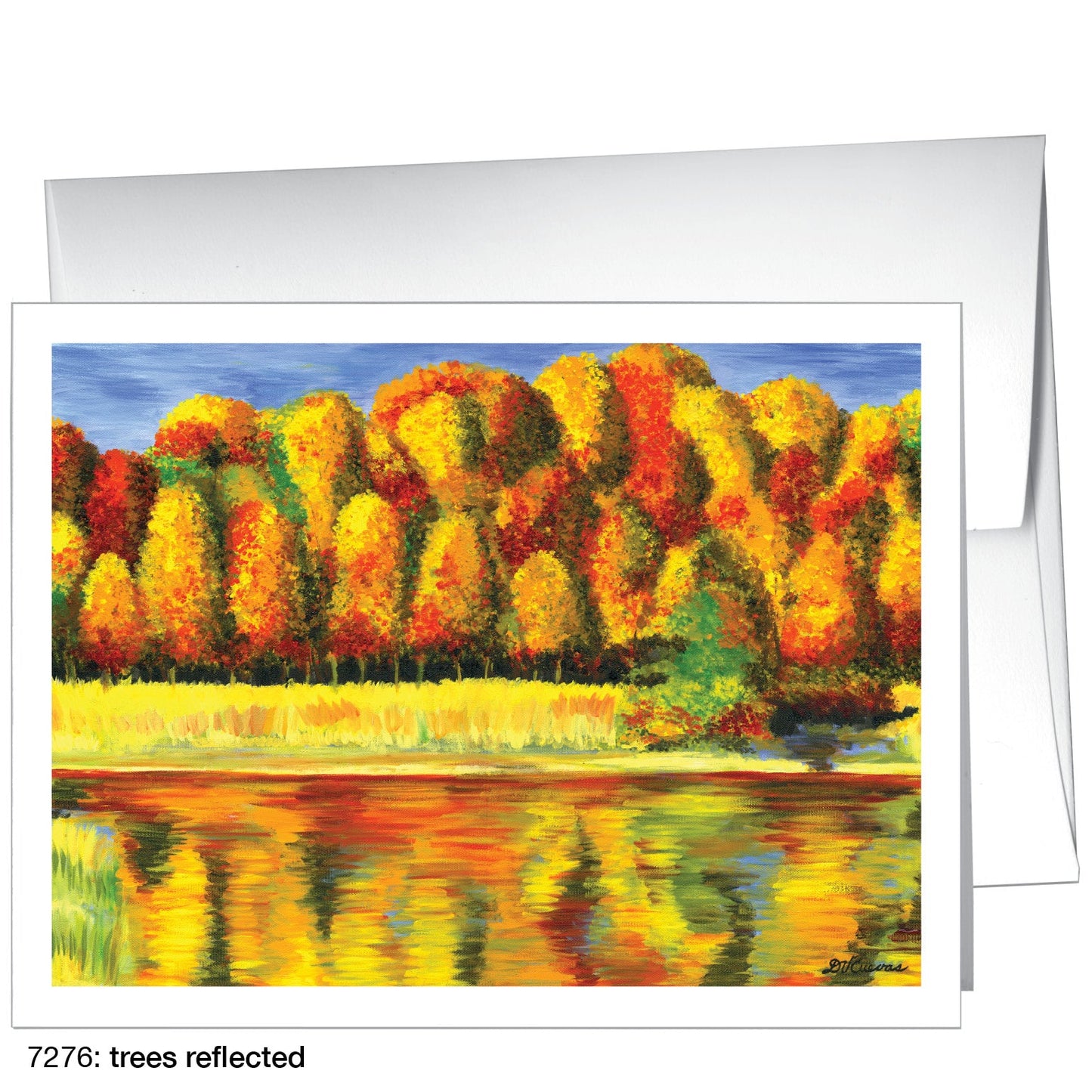 Trees Reflected, Greeting Card (7276), A2, printedcanvas.com