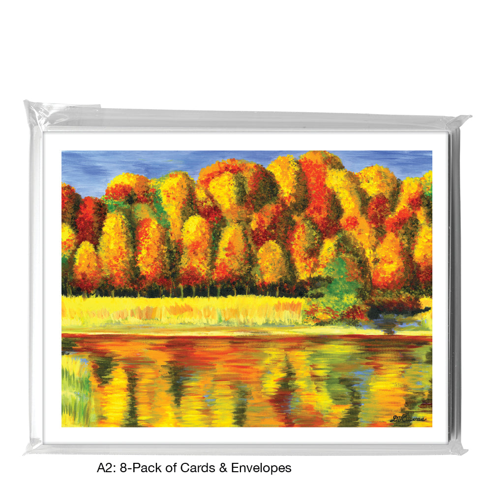 Trees Reflected, Greeting Card (7276), A2 8-Pack, printedcanvas.com