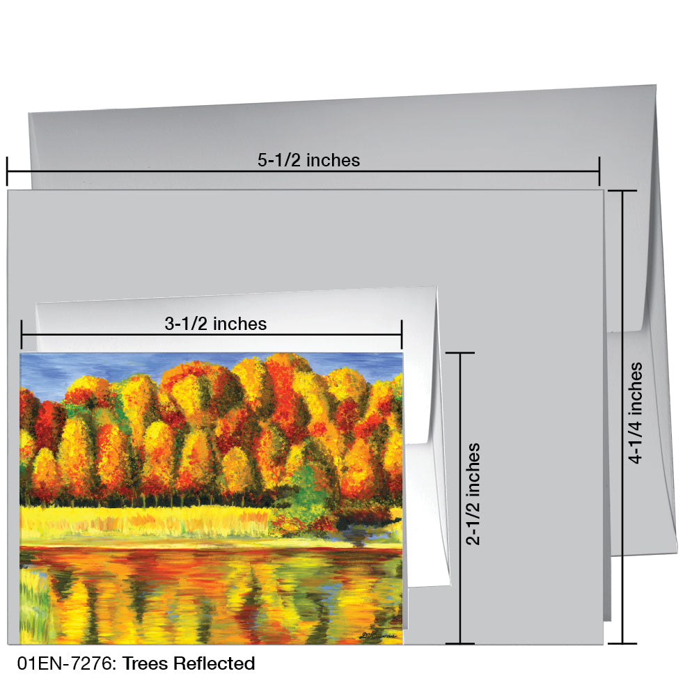 Trees Reflected, Greeting Card (7276), Enclosure, printedcanvas.com