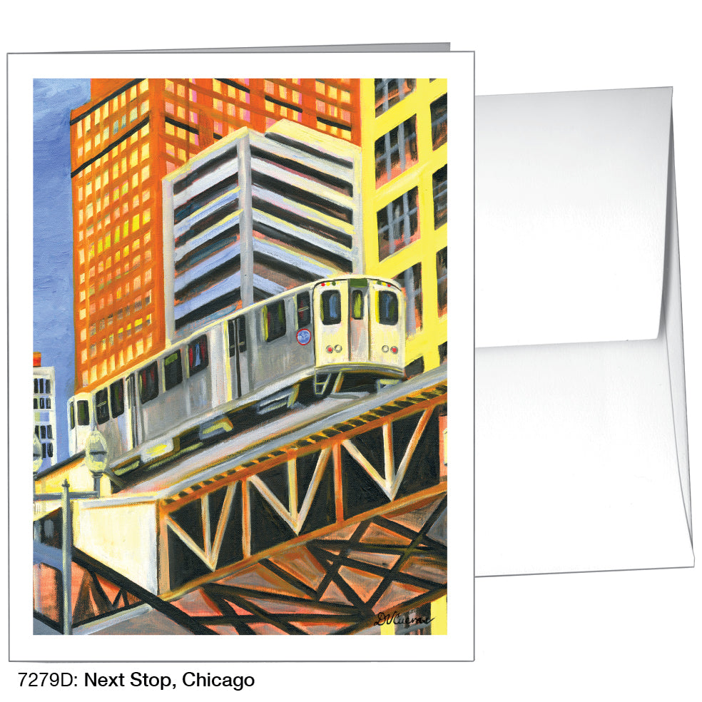 Next Stop, Chicago, Greeting Card (7279D), A2, printedcanvas.com