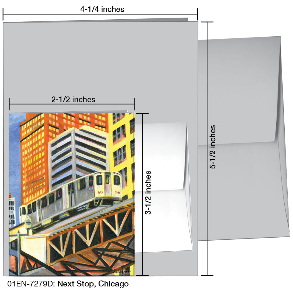 Next Stop, Chicago, Greeting Card (7279D), Enclosure, printedcanvas.com