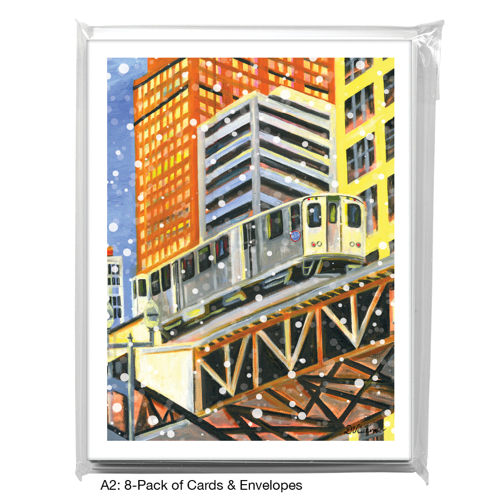 Next Stop, Chicago, Greeting Card (7279E), 8-Pack, www.printedcanvas.com