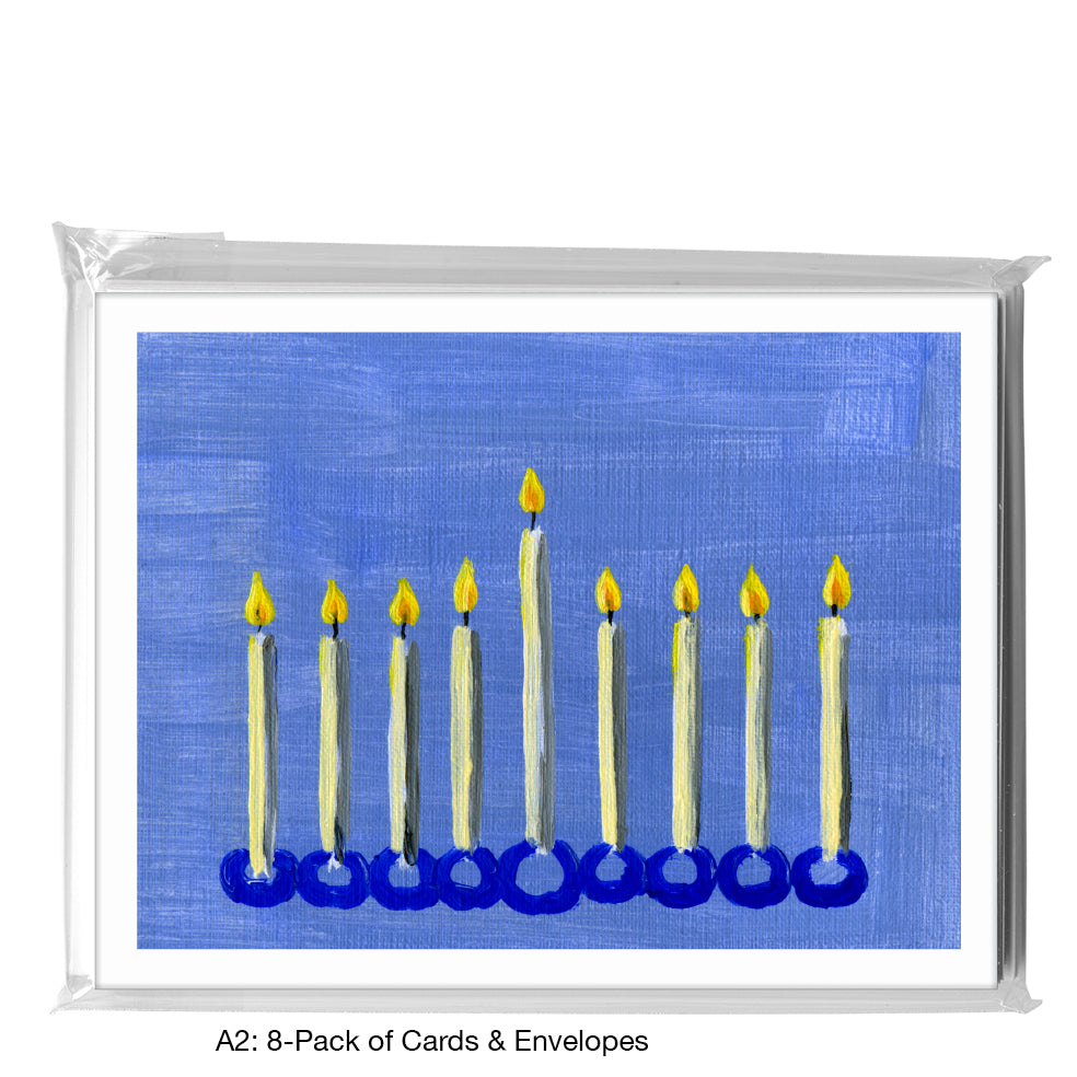 Hanukkah Night, Greeting Card (7285), A2 8-Pack, printedcanvas.com