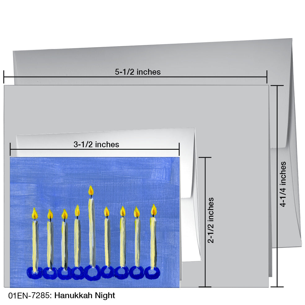 Hanukkah Night, Greeting Card (7285), Enclosure, printedcanvas.com