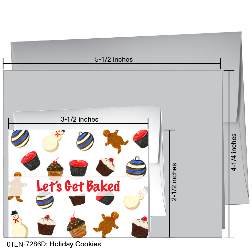 Holiday Cookies, Greeting Card (7286D), Enclosure Card, www.printedcanvas.com