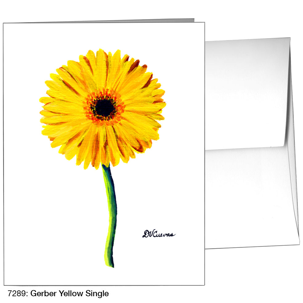 Gerber Yellow Single, Greeting Card (7289), A2, printedcanvas.com