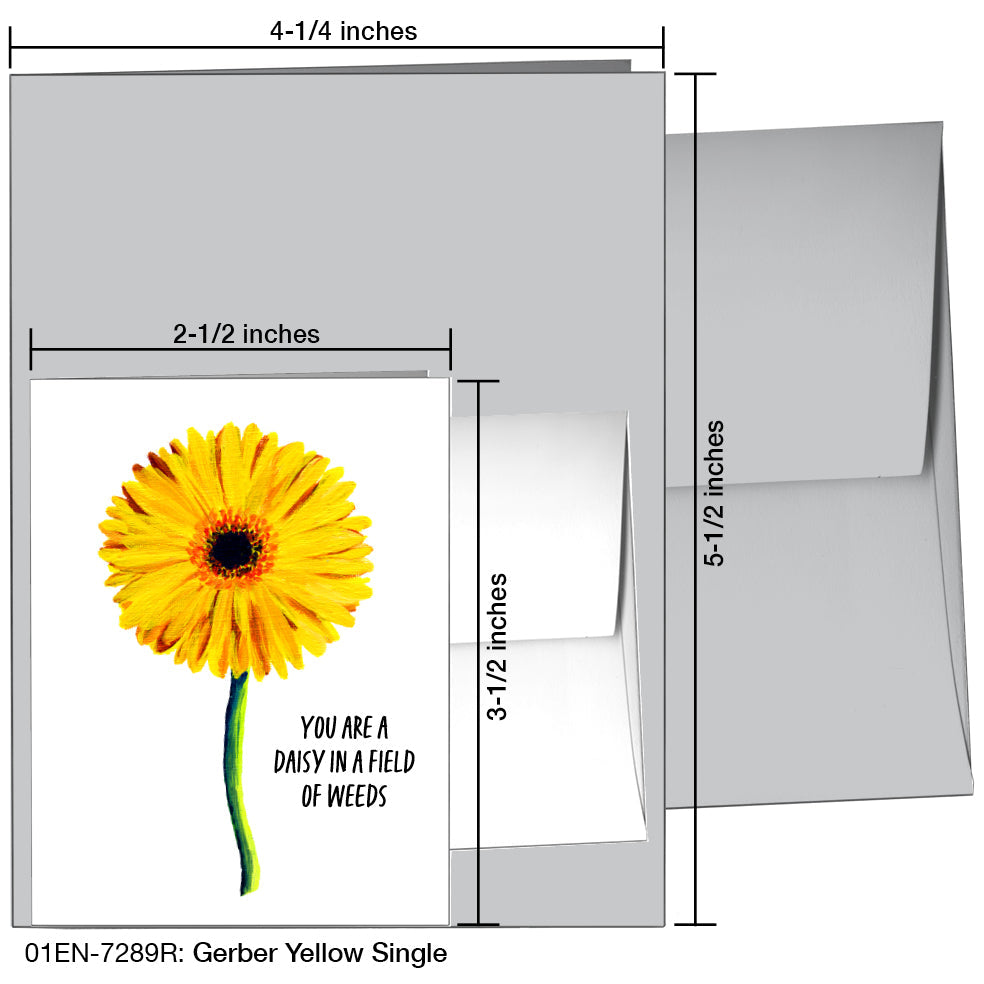 Gerber Yellow Single, Greeting Card (7289R), Enclosure, printedcanvas.com