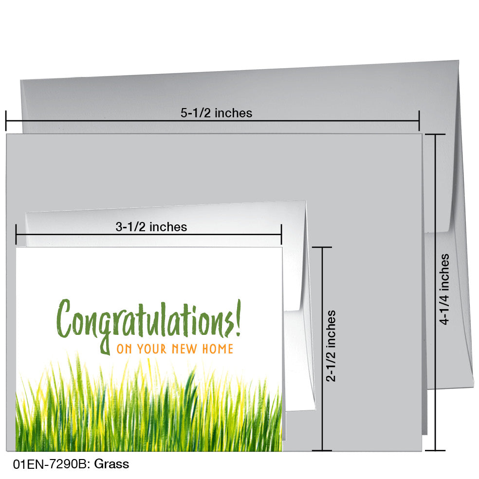 Grass, Greeting Card (7290B), Enclosure, www.printedcanvas.com