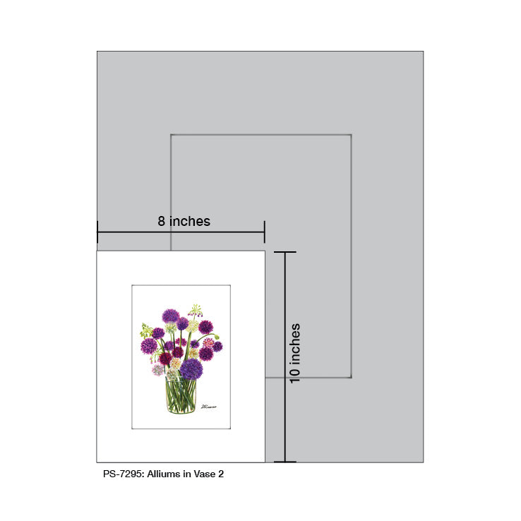 Alliums in Vase 2, Print (#7295A), Print Matted, www.printedcanvas.com