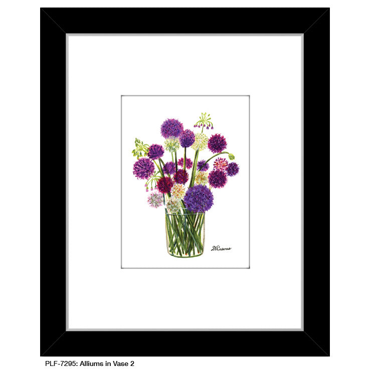 Alliums in Vase 2, Print (#7295A), Print Matted, www.printedcanvas.com
