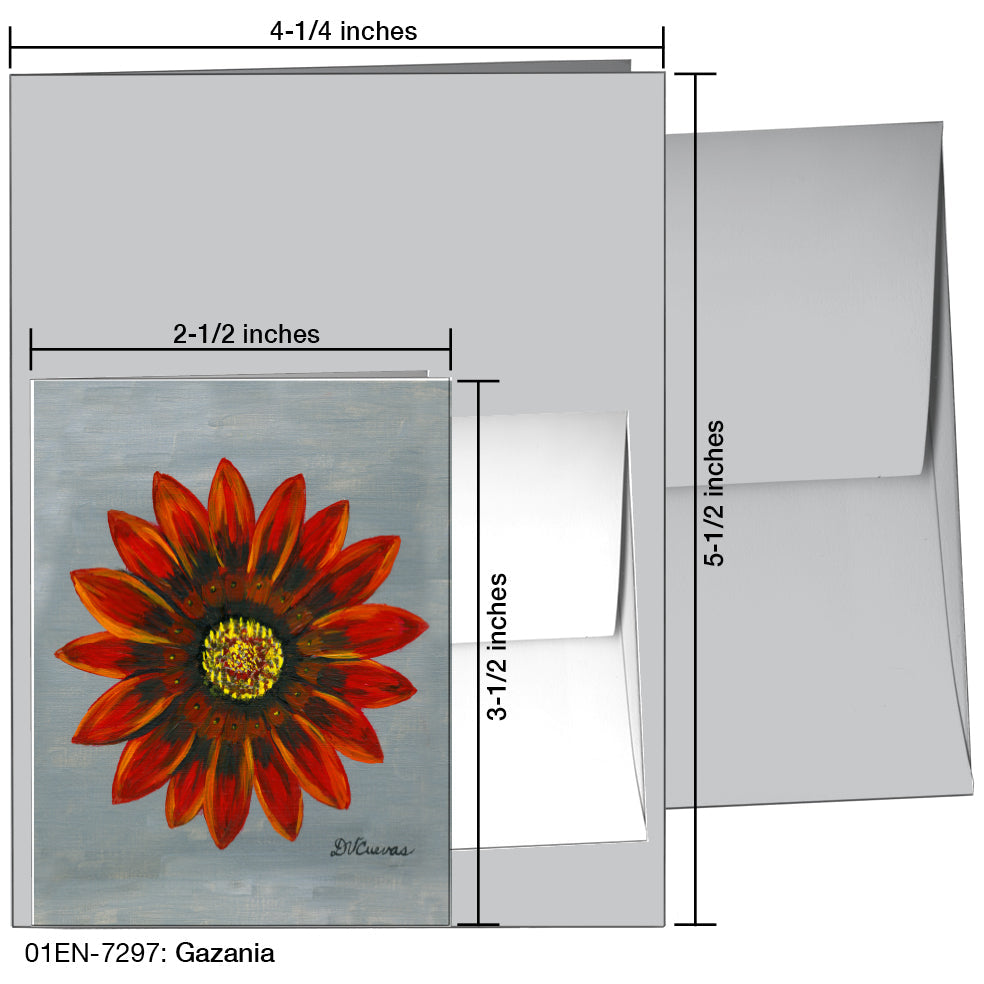 Gazania, Greeting Card (7297A), Enclosure, www.printedcanvas.com