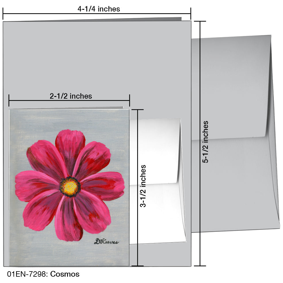 Cosmos, Greeting Card (7298D), Enclosure, www.printedcanvas.com