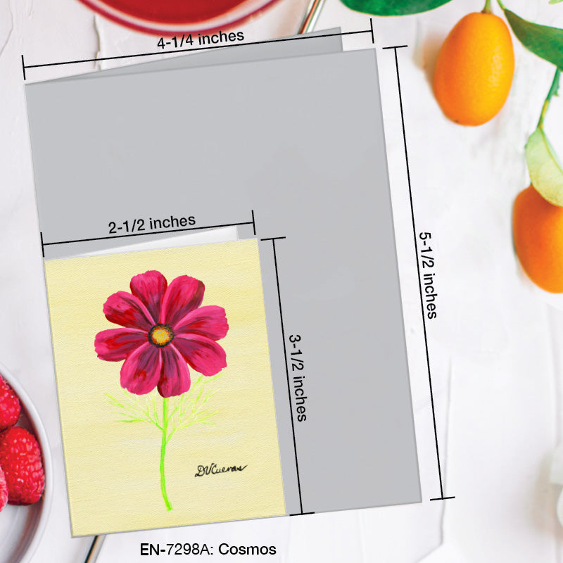Cosmos, Greeting Card (7298A), Enclosure Card, www.printedcanvas.com