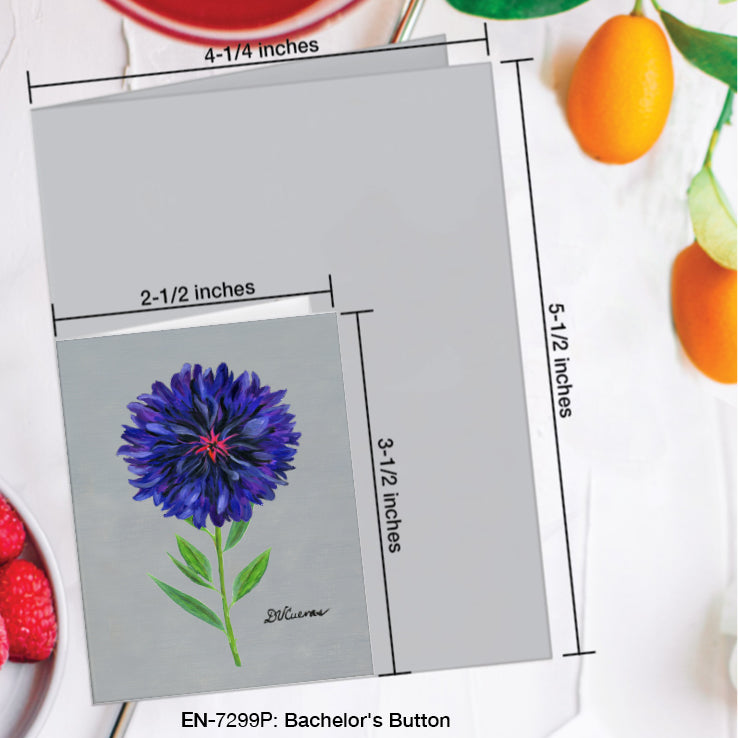 Bachelor's Button, Greeting Card (#7299P)