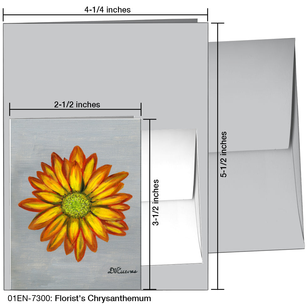 Florist's Chrysanthemum, Greeting Card (7300), Enclosure, printedcanvas.com