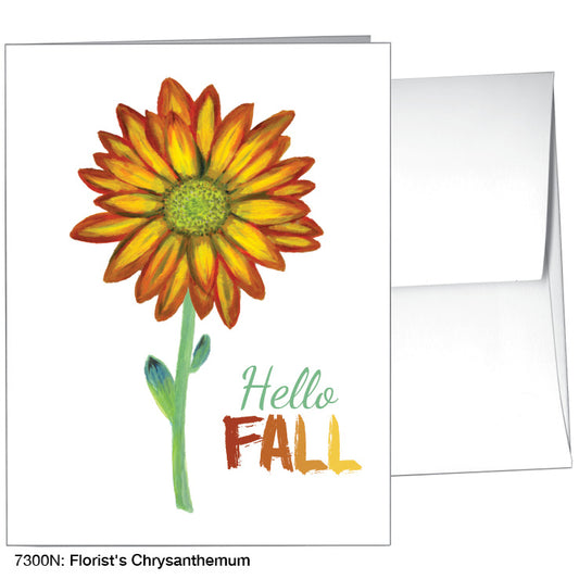 Florist's Chrysanthemum, Greeting Card (#7300N), Front, www.printedcanvas.com
