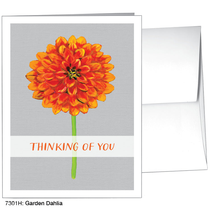 Garden Dahlia, Greeting Card (7301H), A2, printedcanvas.com