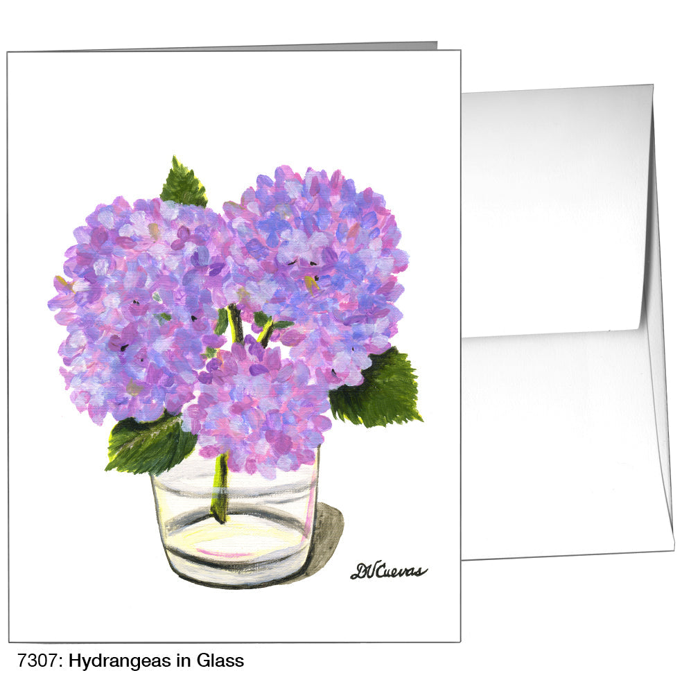 Hydrangeas In Glass, Greeting Card (7307), A2, printedcanvas.com