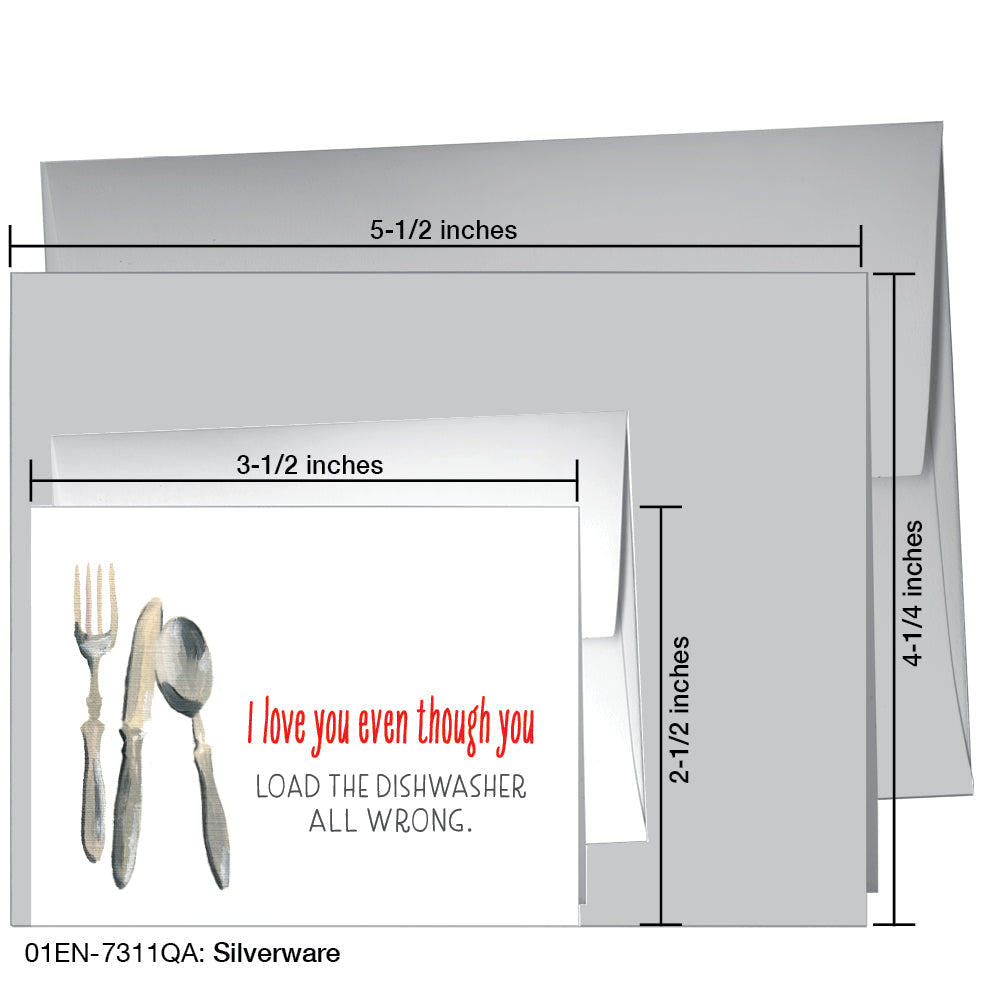 Silverware, Greeting Card (7311QA), Enclosure, www.printedcanvas.com
