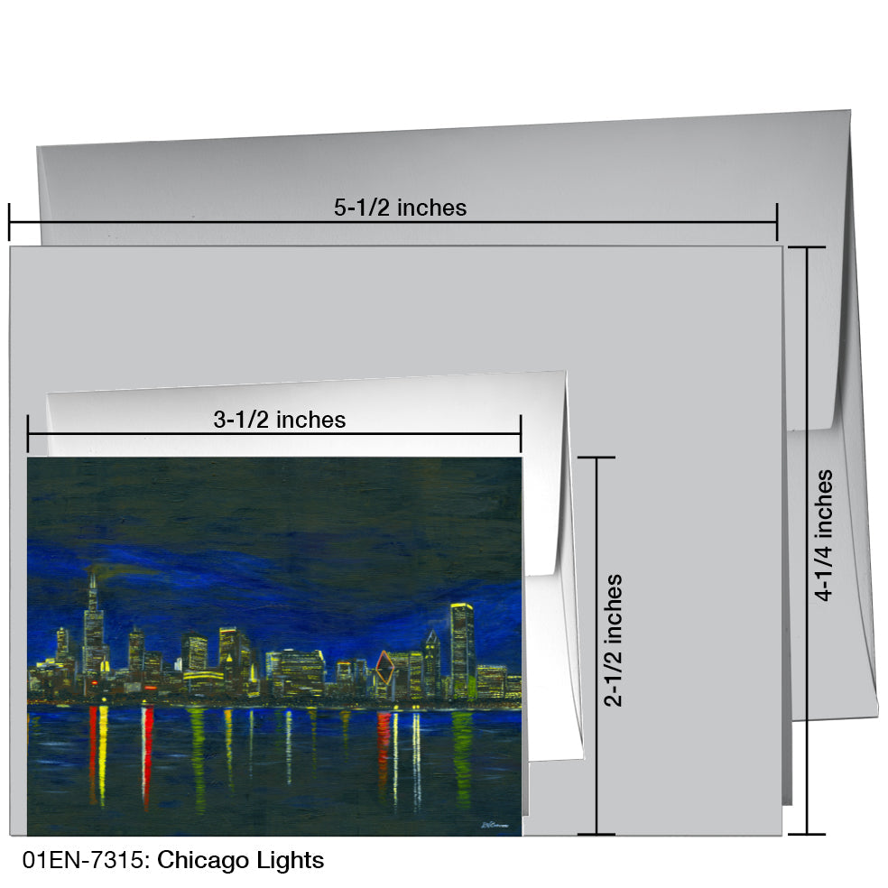 Chicago Lights, Greeting Card (7315), Enclosure, printedcanvas.com