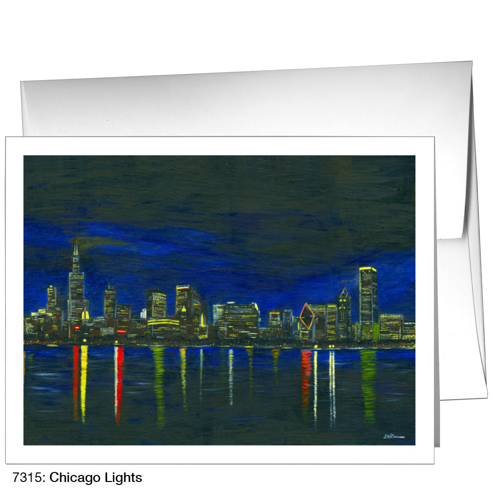 Chicago Lights, Greeting Card (7315), A2, printedcanvas.com