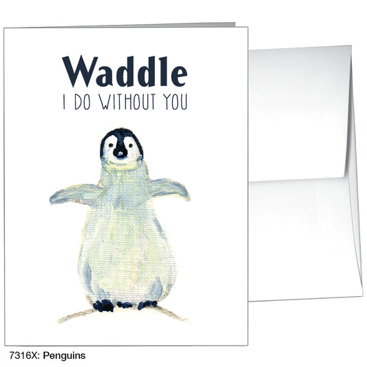 Penguins, Greeting Card (7316X)