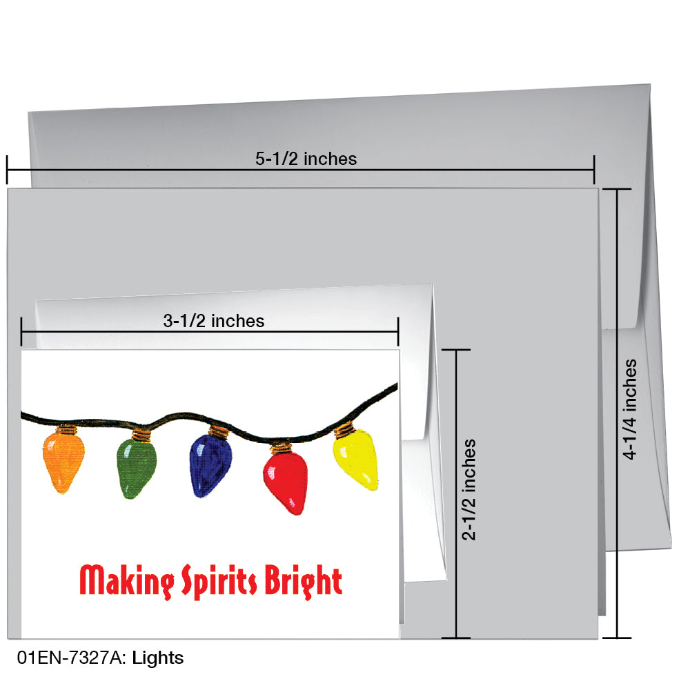 Lights, Greeting Card (7327A), Enclosure, www.printedcanvas.com