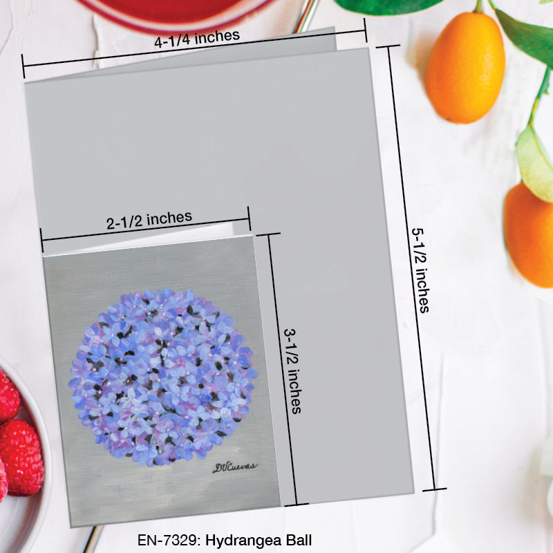 Hydrangea Ball, Greeting Card (7329A), Enclosure Card, www.printedcanvas.com