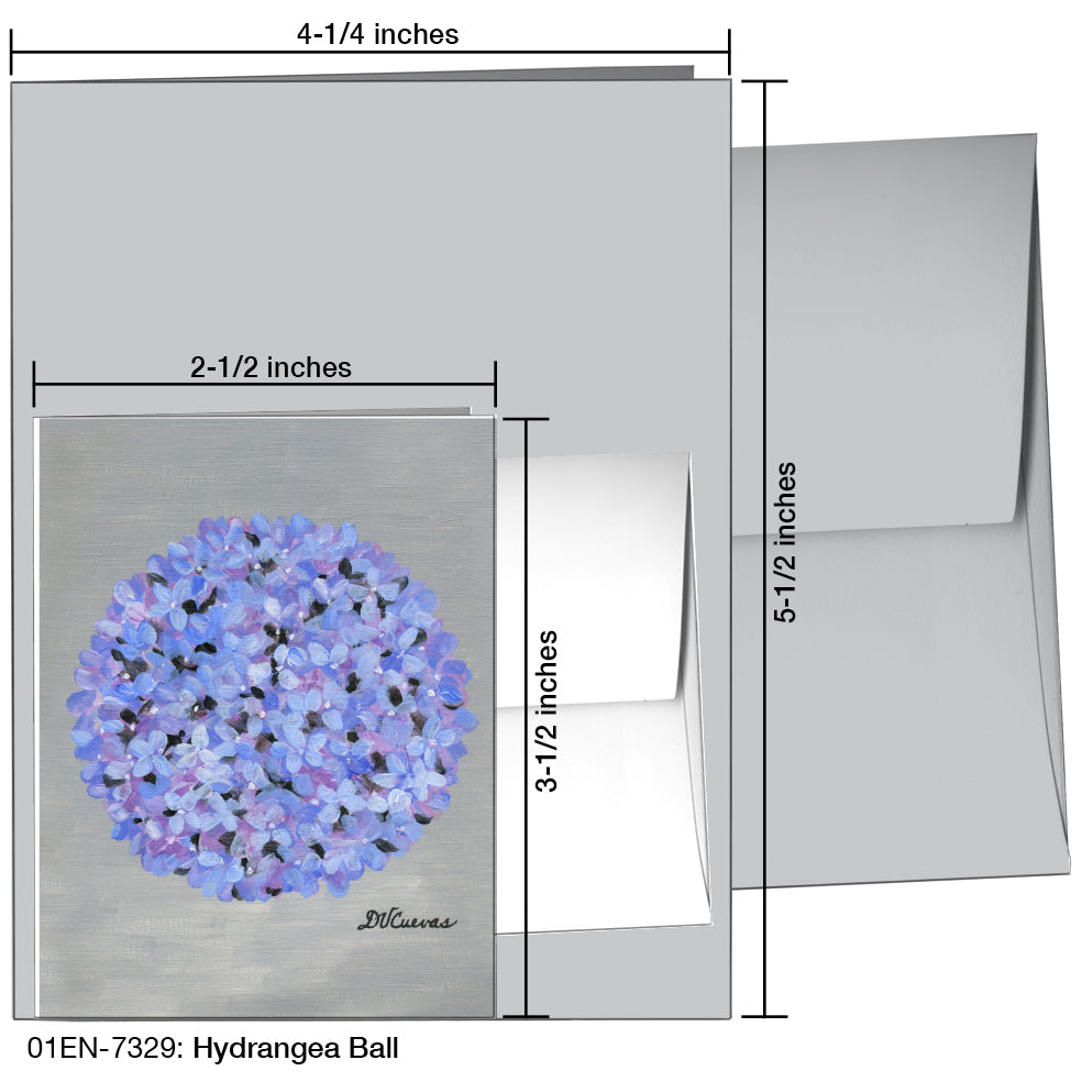 Hydrangea Ball, Greeting Card (7329A), Enclosure, www.printedcanvas.com