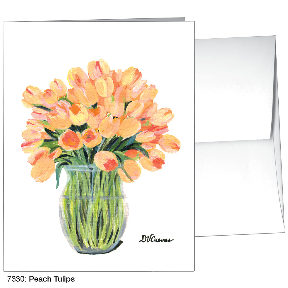 Peach Tulips, Greeting Card (7330), A2, printedcanvas.com