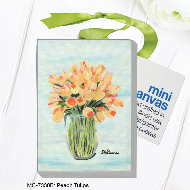 Peach Tulips, Mini Canvas (MC-7330B)