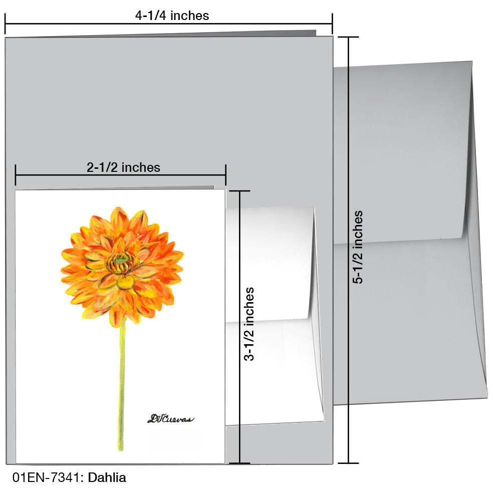 Dahlia, Greeting Card (7341), Enclosure, printedcanvas.com